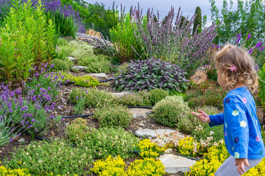 Child in garden